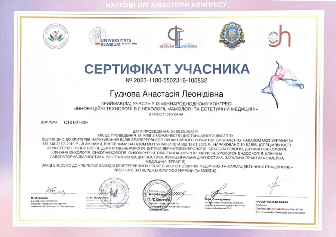 Гудкова Анастасия Леонидовна