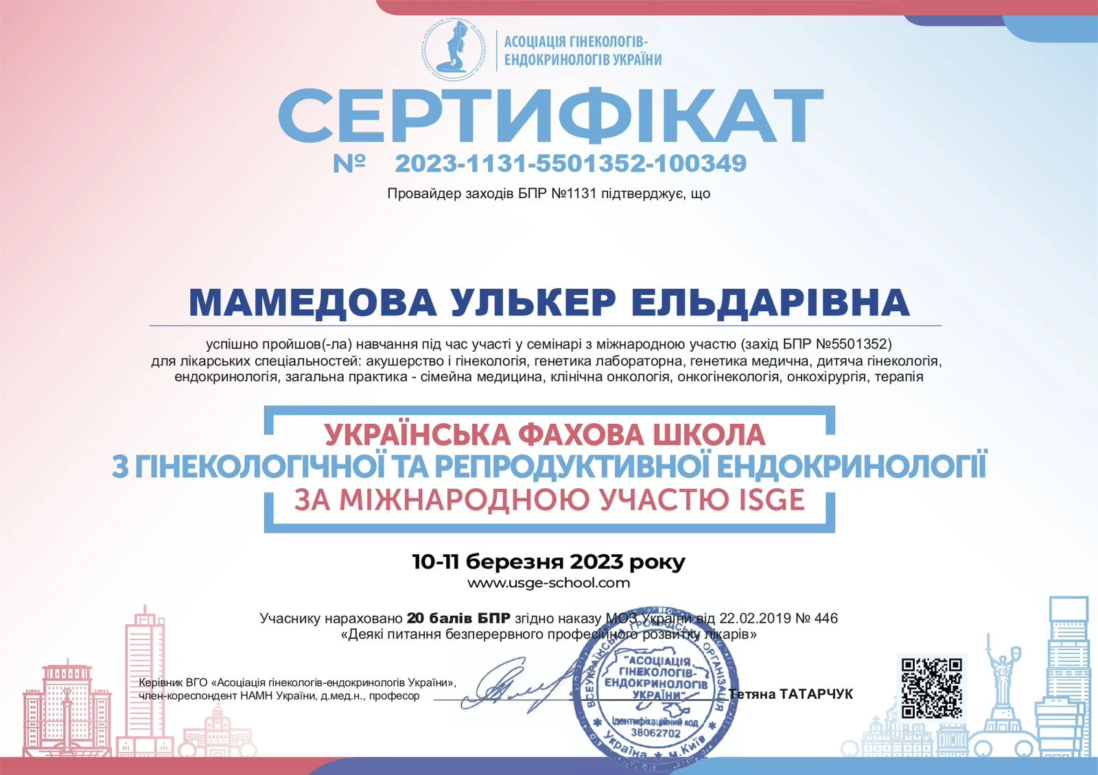 Мамедова Улькер Эльдаровна
